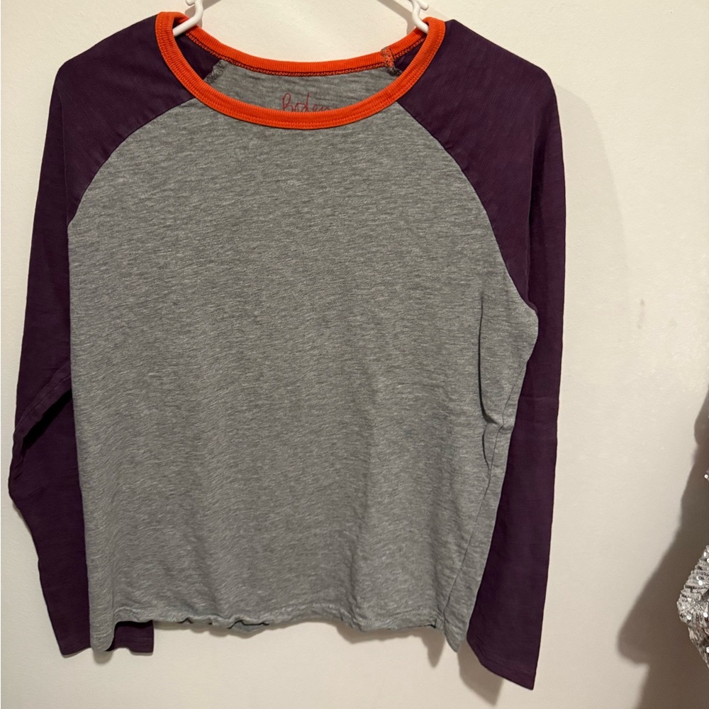 Boden 15-16 year Purple and Gray Kids Raglan Shirt